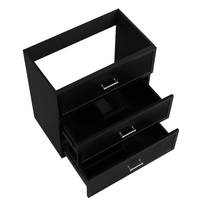 Modern 29-Inch Floating Vanity Cabinet, Durable MDF, White Sink, Convenient Storage, Easy Installation