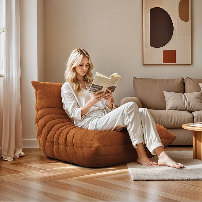 Lazy Fireside Sofa Lounge Chair Filled by High Density Memory
