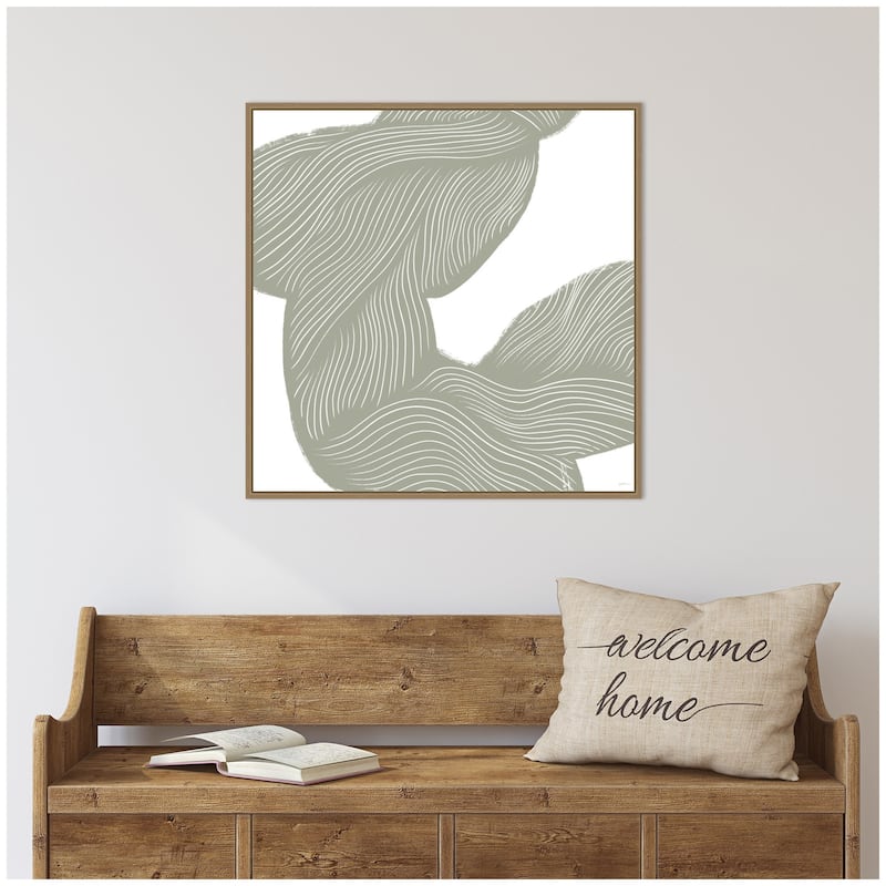 Kate and Laurel Movement Lines by Gabrielly Guedes Framed Canvas Wall Art Print