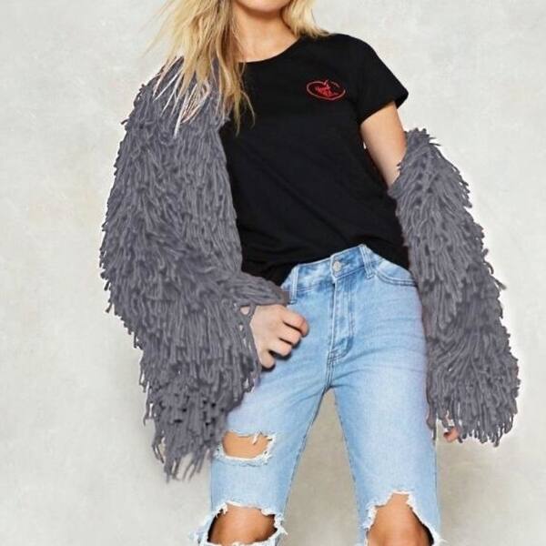 Shop Women S Coats Aztec Print Winter Open Front Warm Knit