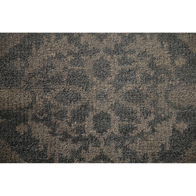 Geometric Moroccan Indian Area Rug Hand-Knotted Wool Carpet - 5'1"x 7'11"