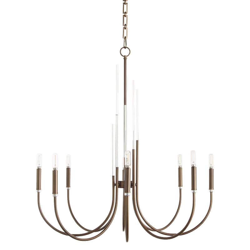 Quorum International 6223-8 Summit 8 Light 32" Wide Empire Chandelier - Dark Brass