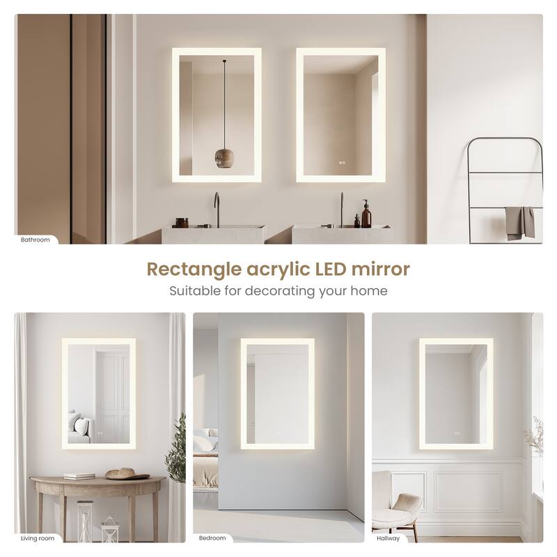 Beijing Rectangular Frameless LED Wall Bath Vanity Mirror