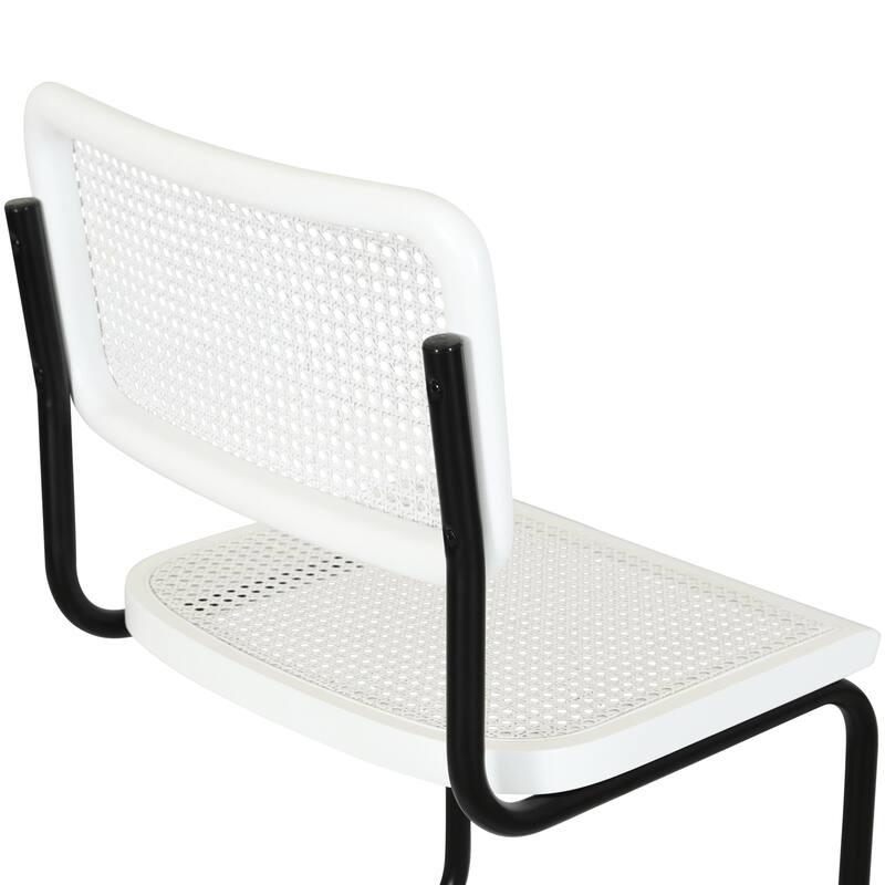 Breuer Chair Company Marcel Breuer Cesca Cane Cantilever Side Chair w/ Black Steel Frame (Various Wood & Cane Colors)