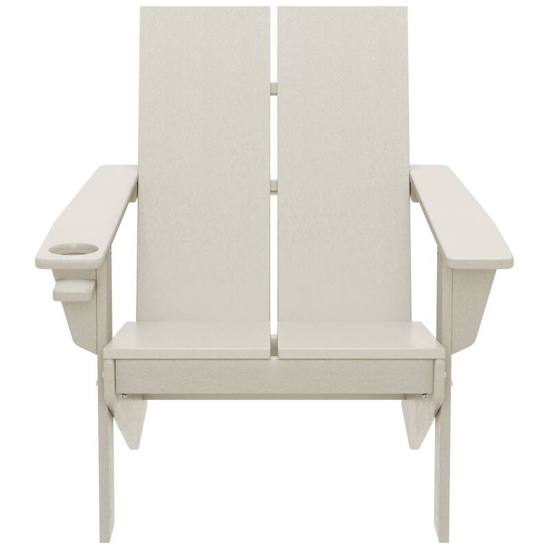 Coastin Modern Poly Adirondack Chair (Set of 4), Black