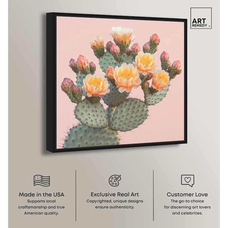 Pink and Prickly Canvas by Art Remedy