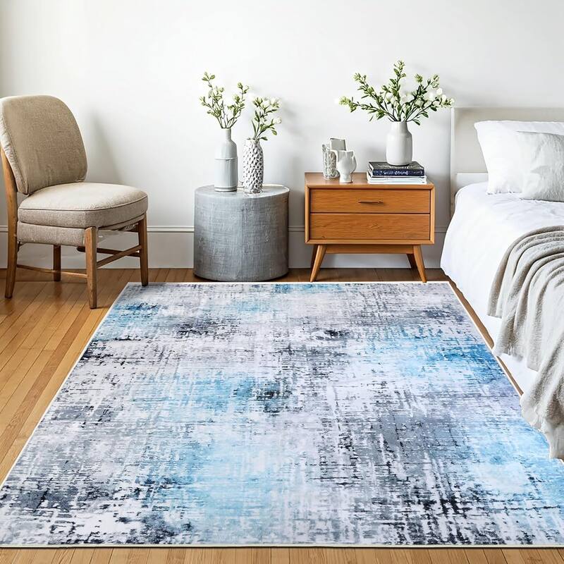 Delara Machine Washable Area Rug, Soft & Durable, Non-Slip Backing, Eco- Friendly GRS certified.