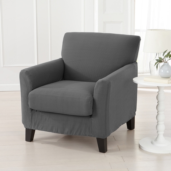 Great Bay Home Popcorn Textured Stretch Chair Slipcover. Opens flyout.