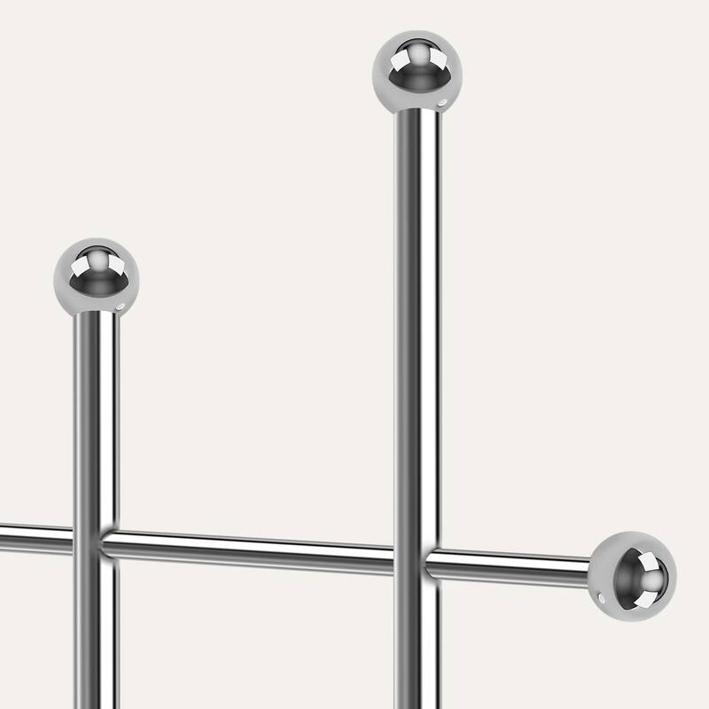 Metal Freestanding Coat Rack with Heavy Duty Marble Base - 70"H x 19.7"W (top) × 17.7"(base) x 9.8"D