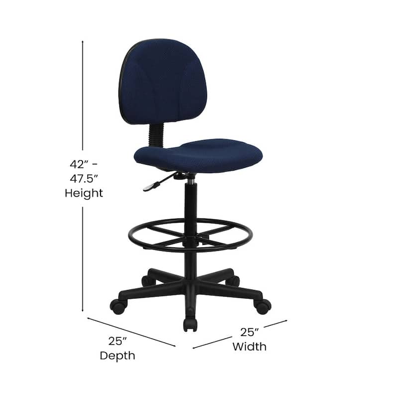 Fabric Drafting Chair (Cylinders: 22.5''-27''H or 26''-30.5''H)