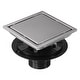 6 Inch Square Shower Drain Brushed Floor Drain With Flange Reversible 2 In 1 Cover Tile Insert Grate Removable Sus304 Stainless Steel Cupc Certified