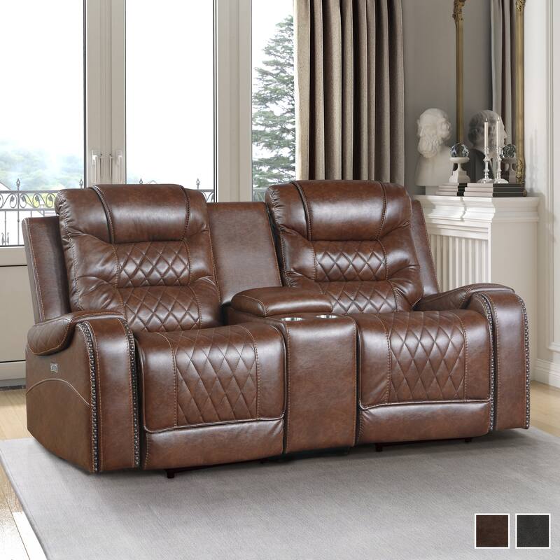 Lenci Power Double Reclining Loveseat