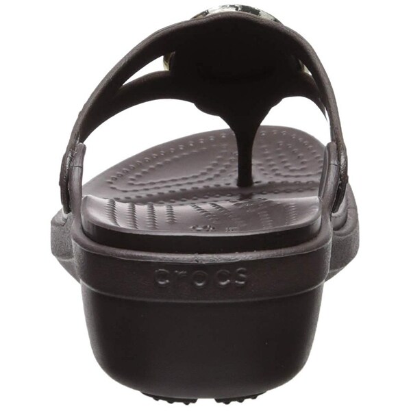crocs sanrah liquid metallic wedge