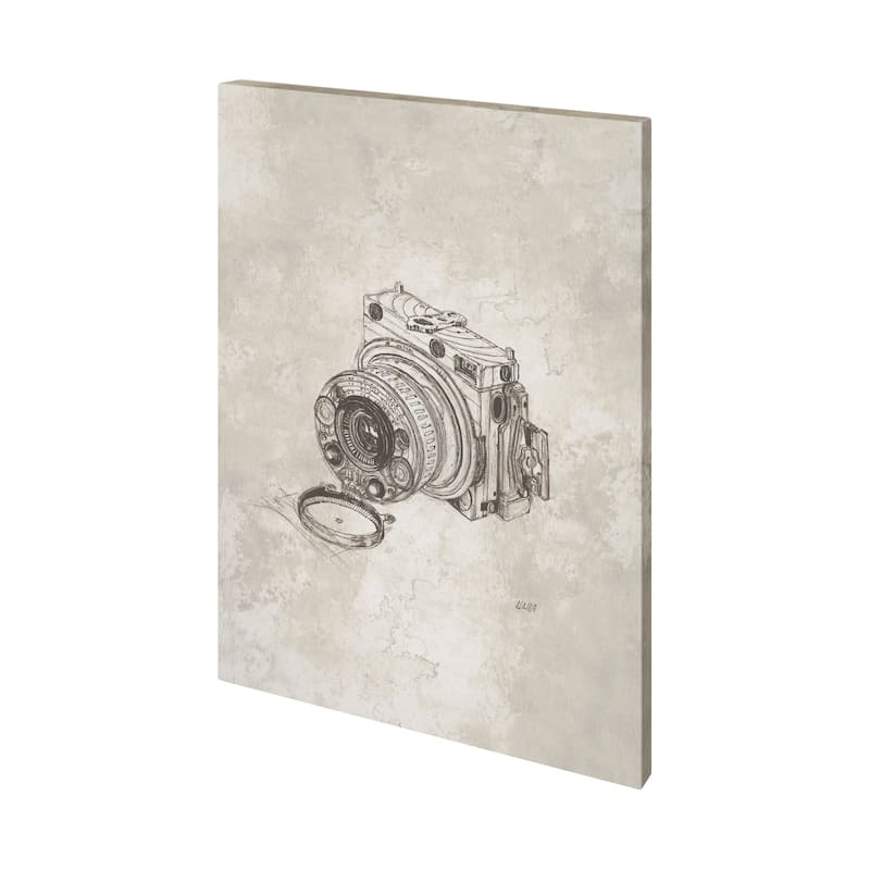 Compass Camera Bronze I Canvas Art Print - Small