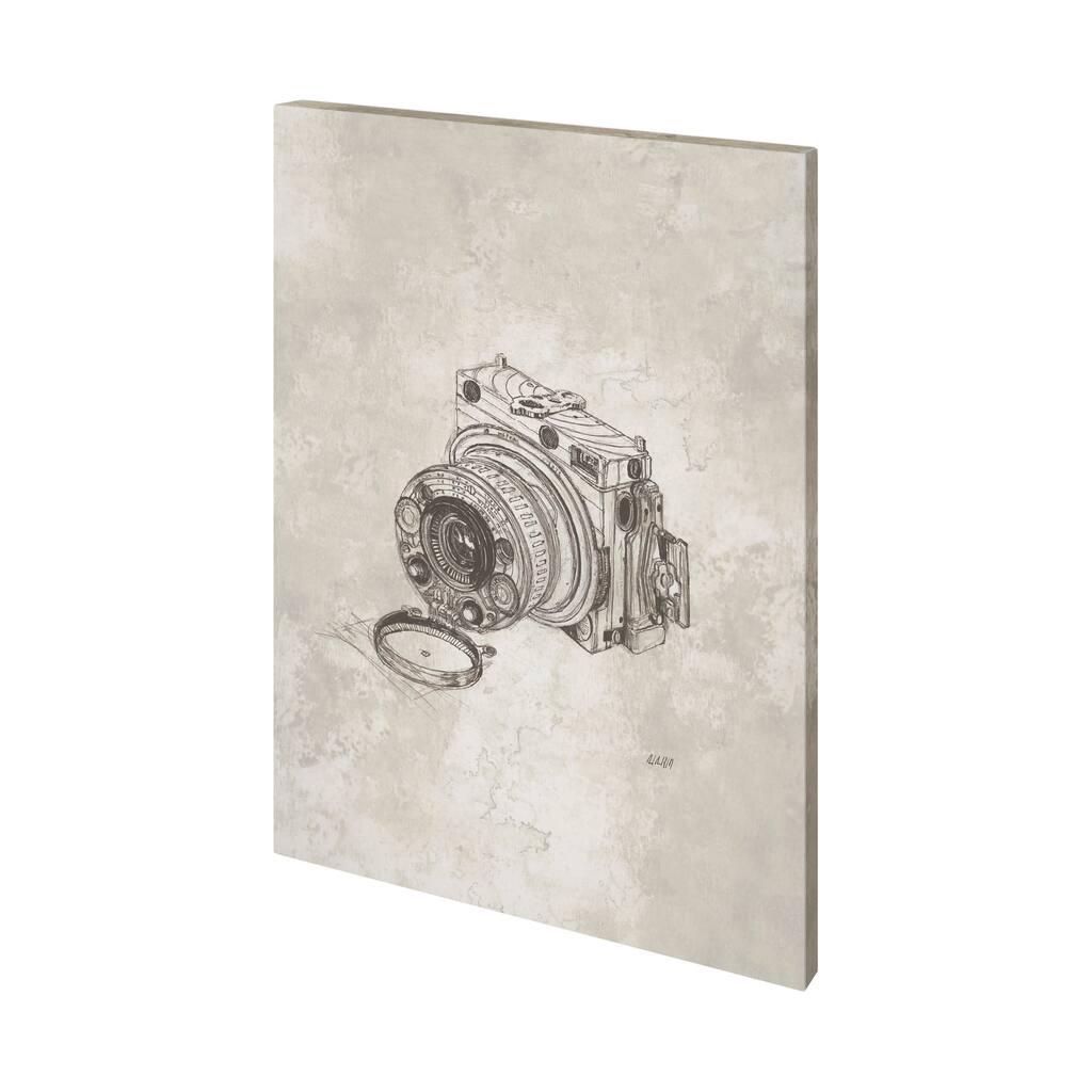 Compass Camera Bronze I Canvas Art Print