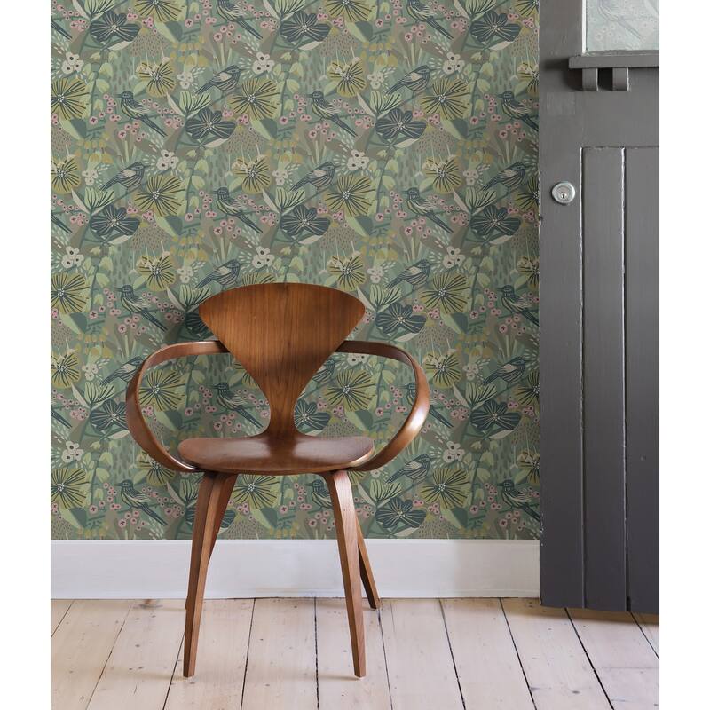 Pip & Lo Sage Jaybird Peel & Stick Wallpaper