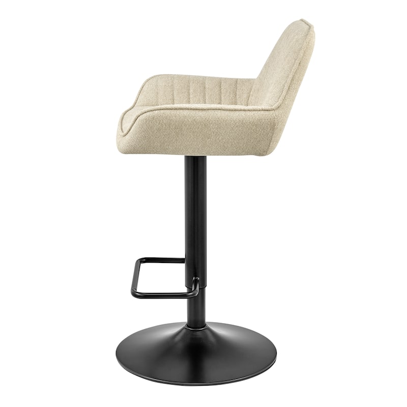 NPD Furniture Luther Fabric Gaslift Swivel Bar Stool (Set of 2)