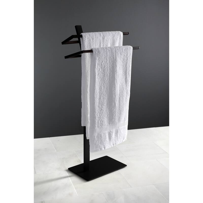Edenscape Pedestal Dual Towel Rack in Oil Rubbed Bronze