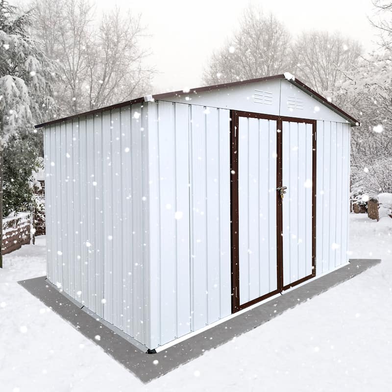10'x8' Metal Outdoor Storage Shed for Patio Furniture