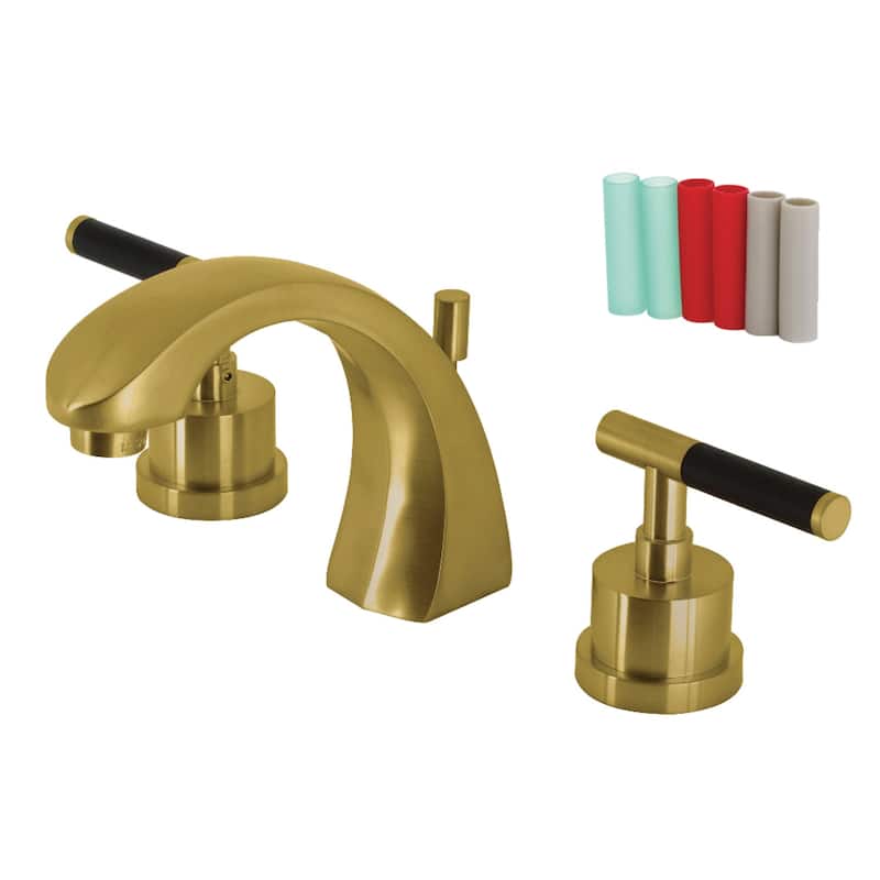 Kingston Brass Kaiser 8 in. Widespread Bathroom Faucet - Brushed Brass
