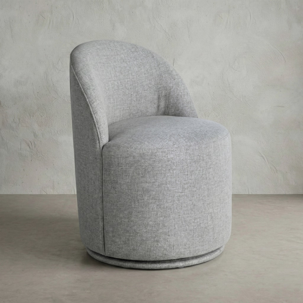 Furniture of America Dorimane Modern Upholstered Round Swivel Dining Chair
