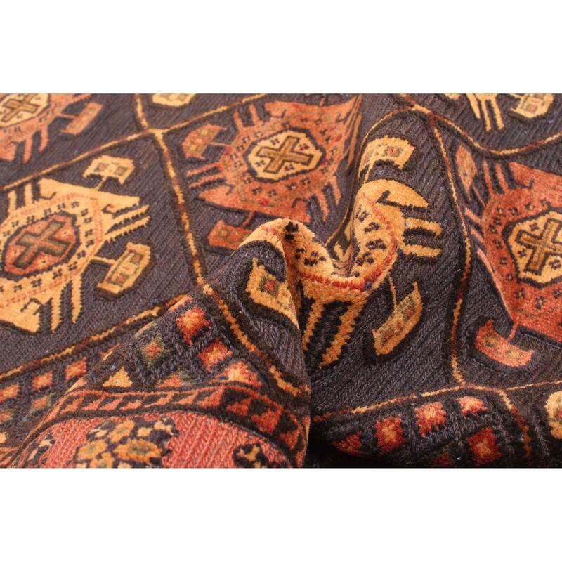 ECARPETGALLERY Hand-knotted Teimani Dark Navy Wool Rug - 2'9 x 4'7