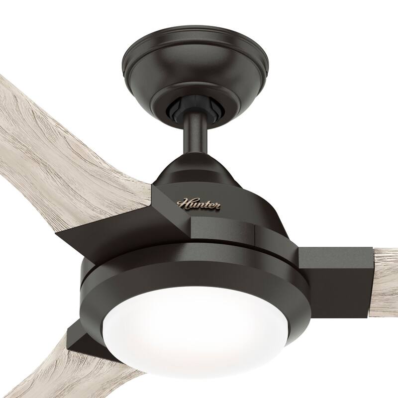 Hunter 54" Leti Ceiling Fan with LED Light and Wall Control - Noble Bronze