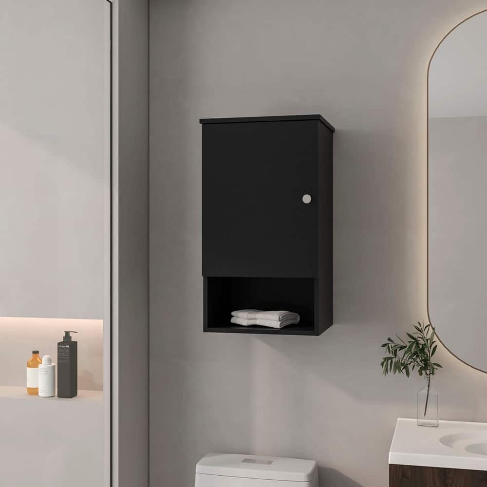 Medicine Cabinet with Single Door, Soft Close System and 3 Storage Shelves, Easy Assembly, Bathroom