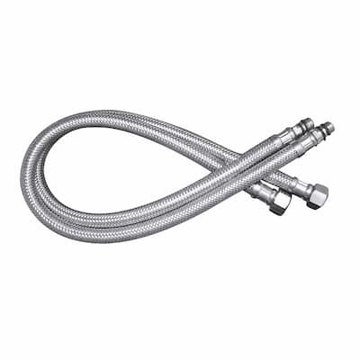 Bathroom Faucet Supply Lines Stainless Steel Standard 10mm Male 3/8" Female Renovators Supply