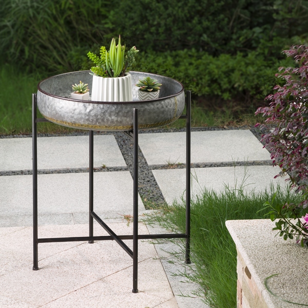 Farmhouse metal on sale side table