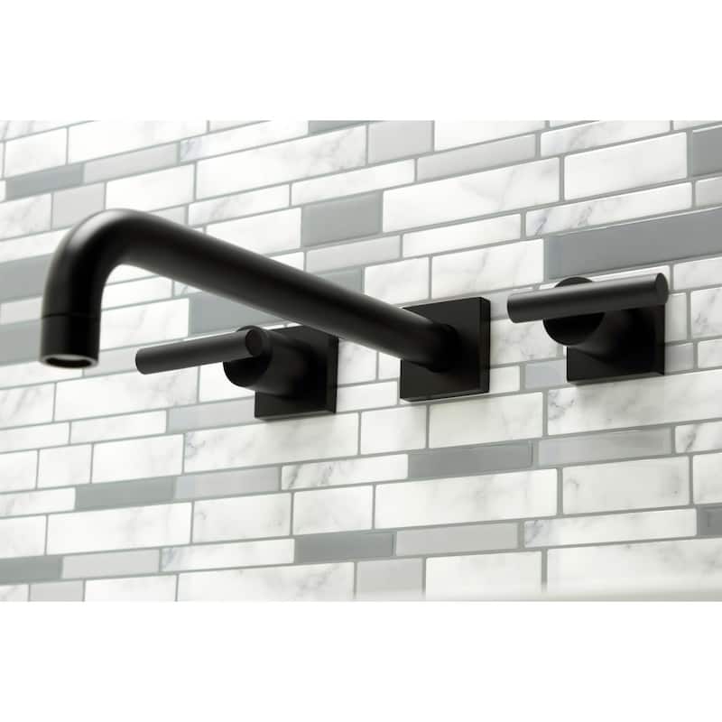 Kingston Brass Manhattan Wall Mounted Roman Tub Filler with Square