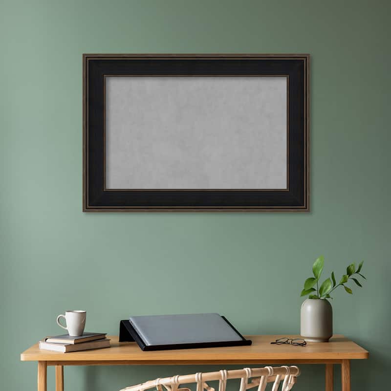 Amanti Art Mezzanine Espresso Framed Magnetic Board