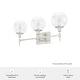 preview thumbnail 32 of 45, Hunter Xidane Vanity Wall Light - Bathroom, Mid Century Modern, Glam - Clear glass