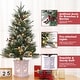 preview thumbnail 4 of 4, 3 FT Christmas Tree, Pre-Lit Christmas Tree with 78 LED Lights, Battery-Powered,Artificial Christmas Tree - 21.7x21.7x36in