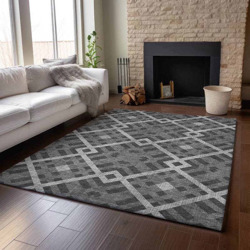 Premium Washable Super Soft Contemporary Geo Mayfield Rug