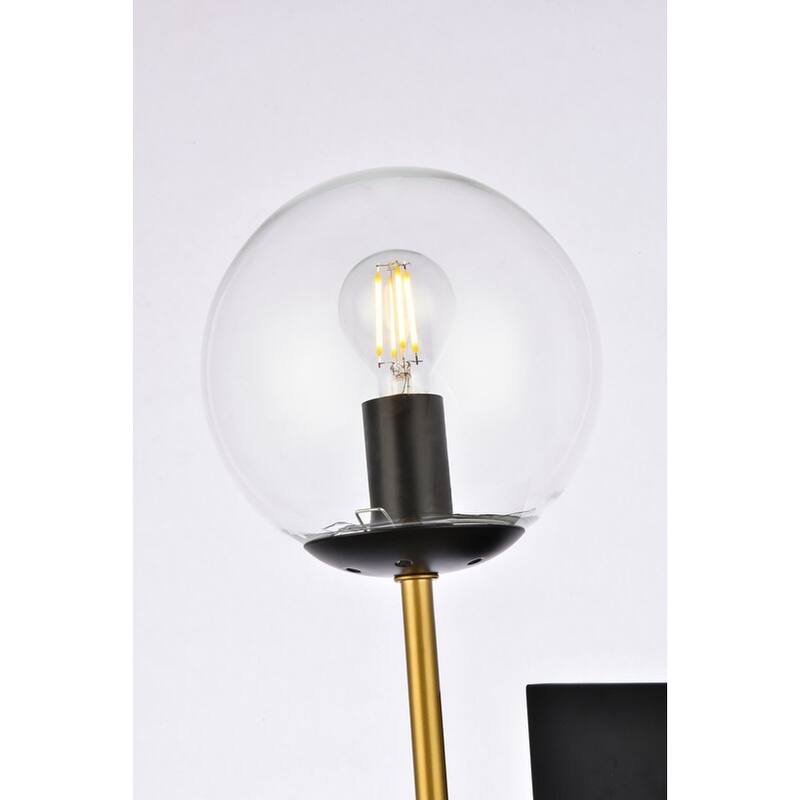 Nina 2 Light Clear Glass Wall Sconce