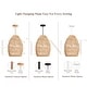 preview thumbnail 13 of 23, Callie Rattan Pendant Light - Natural Bell 1-Light Handwoven Ceiling Light