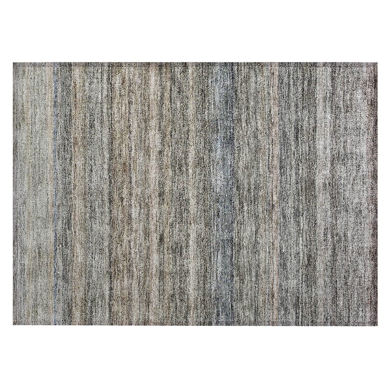 Machine Washable Indoor/ Outdoor Ombre Solid Chantille Rug