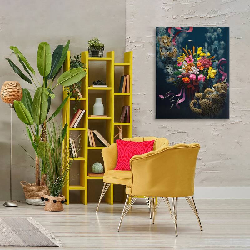 Stupell Bouquet with Leopards Underwater Canvas Wall Art Design By Heather Gauthier