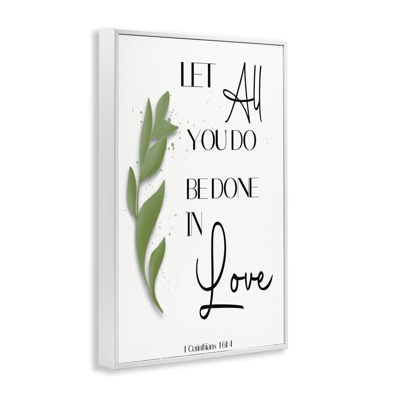 Stupell Done In Love Proverb Framed Giclee Art Design By Amber Clarkson