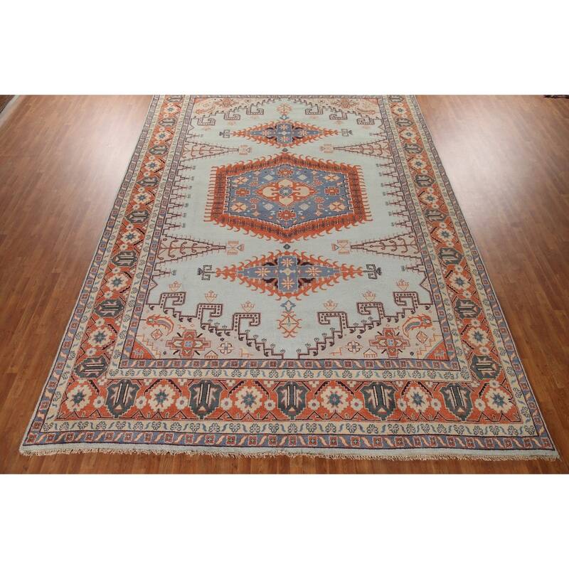 Geometric Viss Large Oriental Rug Hand-Knotted Wool Carpet - 11'6"x 17'9"