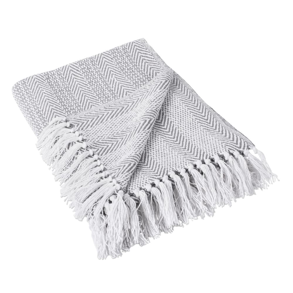 DII Herringbone Stripe Decorative Throw