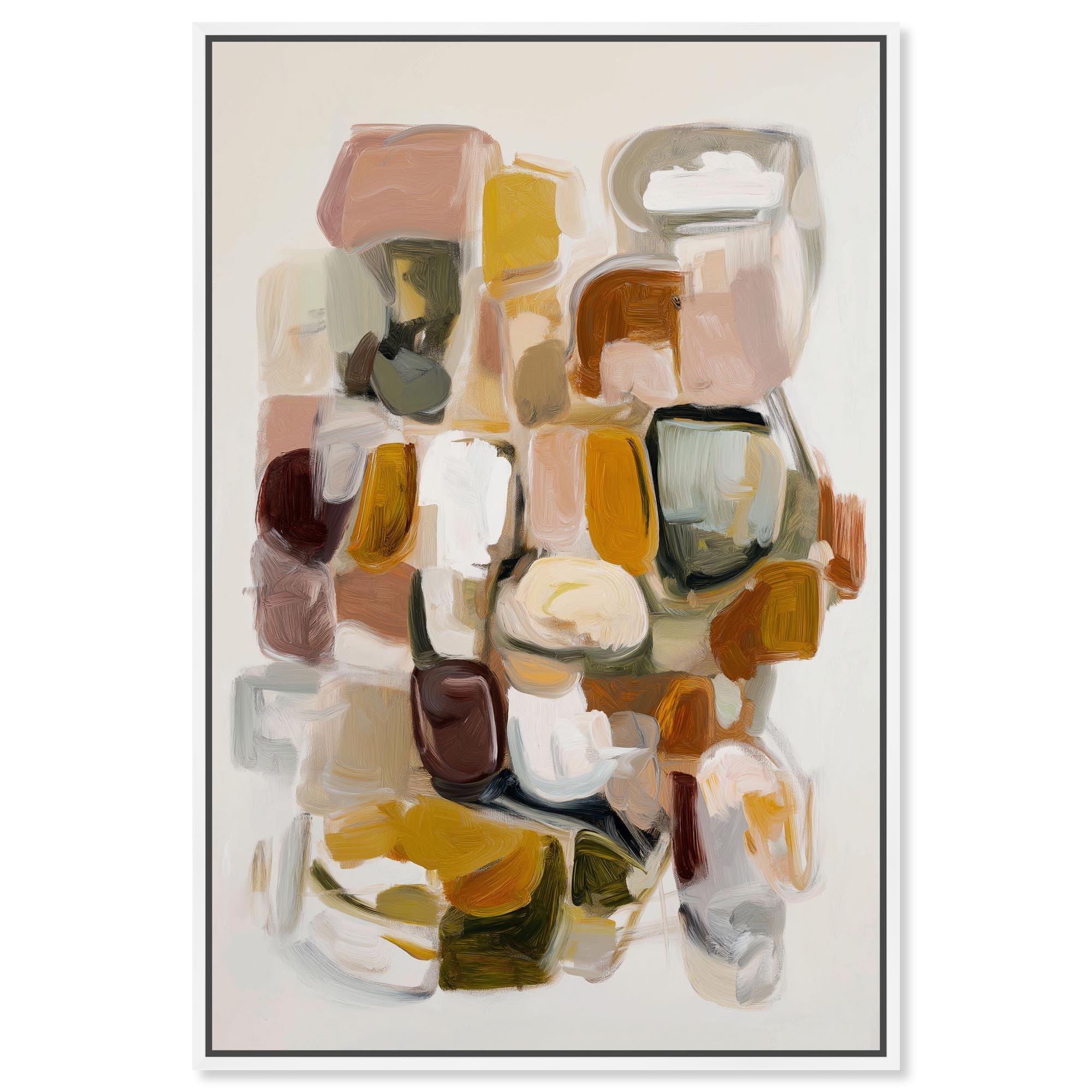 Pearl Oyster Blend II Abstract Wall Art Canvas Print by Art Remedy