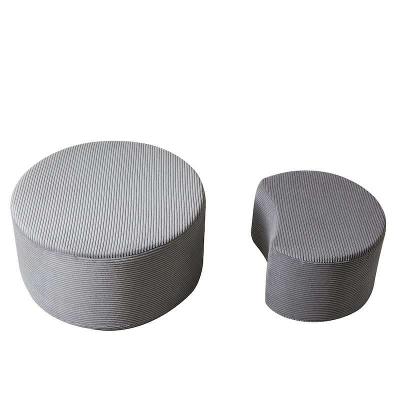2-Piece Set, Modern Nesting Coffee Tables, Stylish Coffee Tables, Round Coffee Tables and Side Tables, for Living Rooms