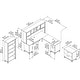preview thumbnail 13 of 13, Somerset 72W L Shaped Desk with Hutch, Cabinet and Bookcase in Gray