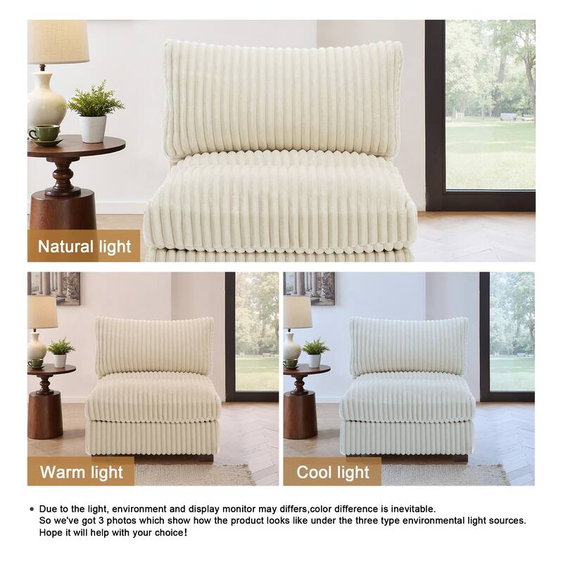 Plush Faux Fur Accent Sofa Chair