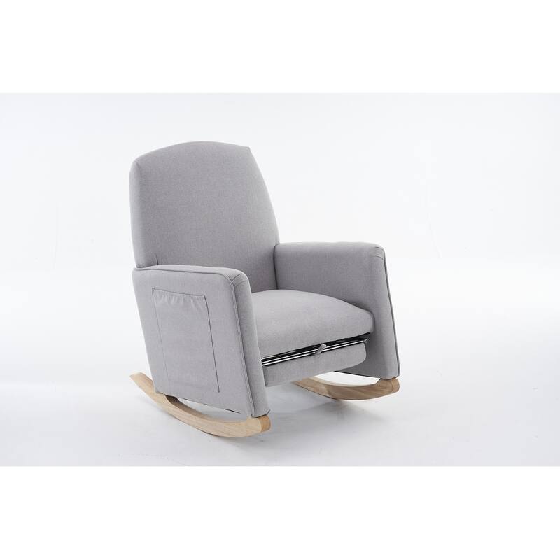 Nursery Rocking Chair With Adjustable Footrest