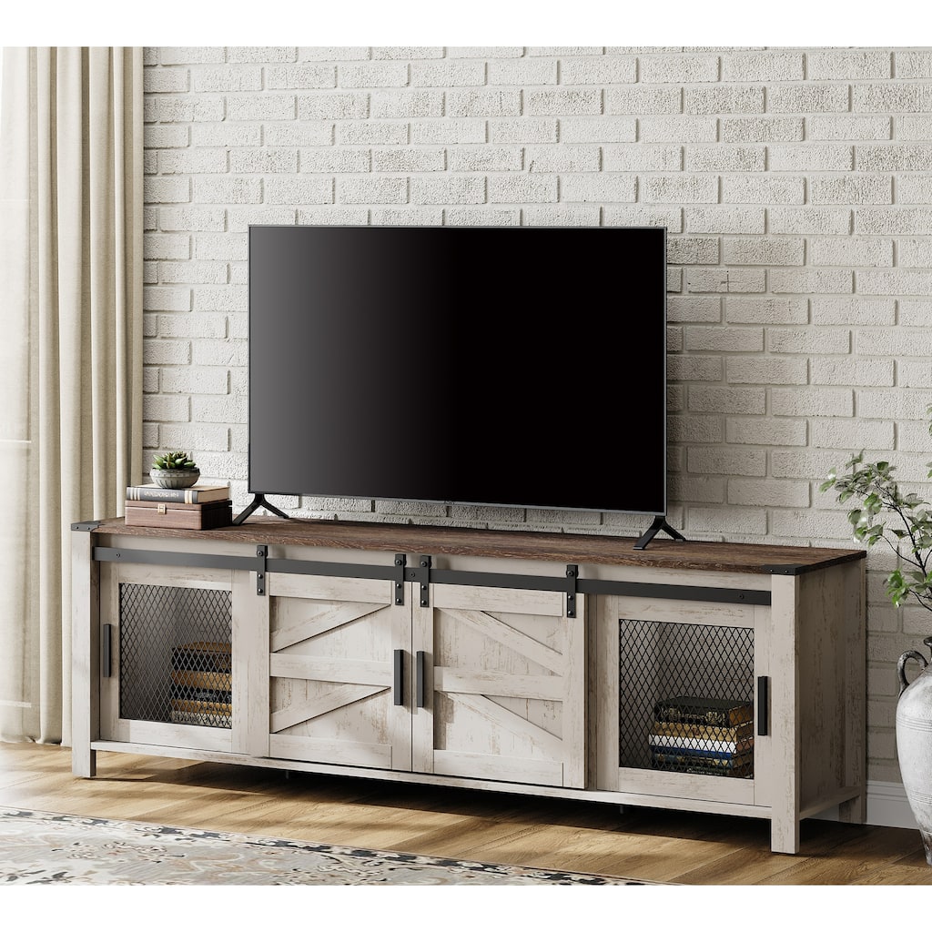WAMPAT 70'' Wide TV Stand with Mesh Doors