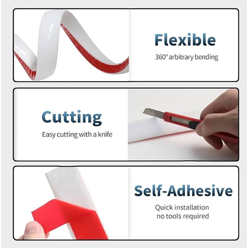 1/2 in. Dia x 10 ft. L Quarter Round Flexible Baseboard Moulding Trim