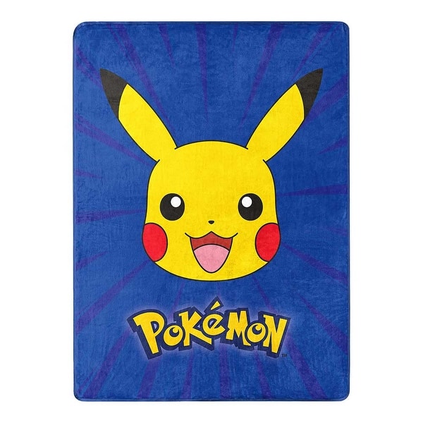 slide 2 of 4, Pokemon Burst Pika Raschel Throw Blanket 46x60 - Burst Pika